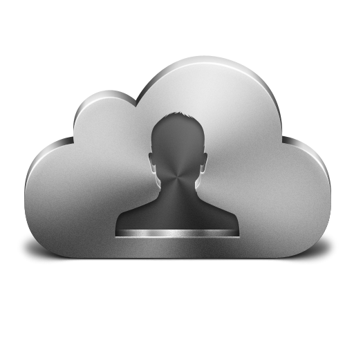 Cloud Contacts Silver Icon 512x512 png